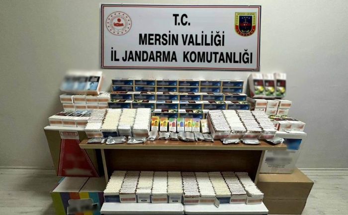 Mersin'de kaak elektronik sigara ve makaron operasyonu