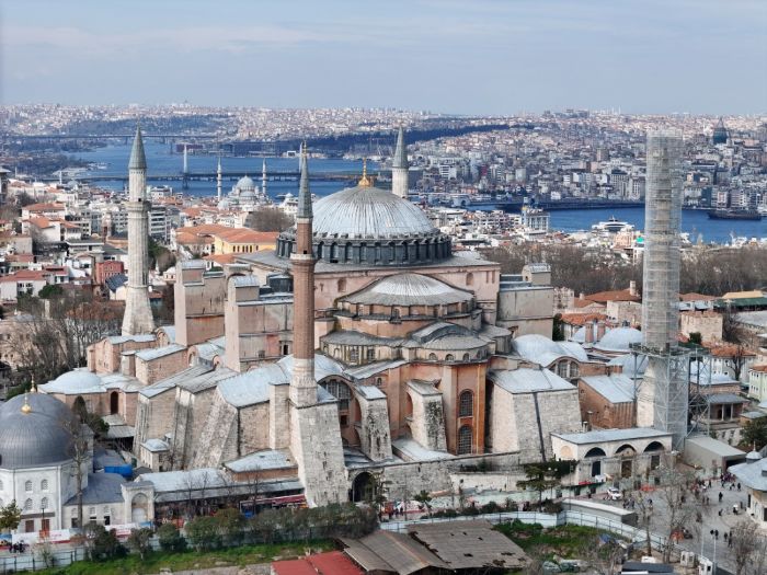 2. Bayezid Minaresinde skm ilemi havadan grntlendi