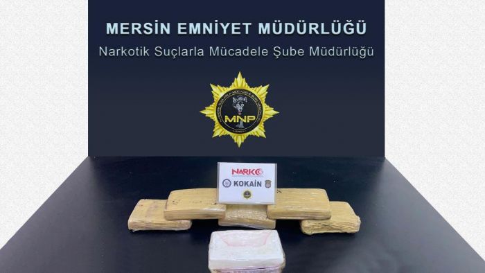 Mersin Limannda 6 kilo 750 gram kokain ele geirildi