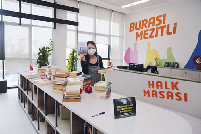 Mezitli Belediyesinde kitap cretsiz