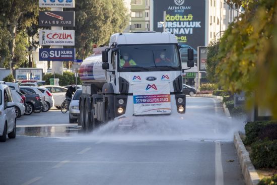 Mersin’de dezenfeksiyon almalar 10 aydr sryor