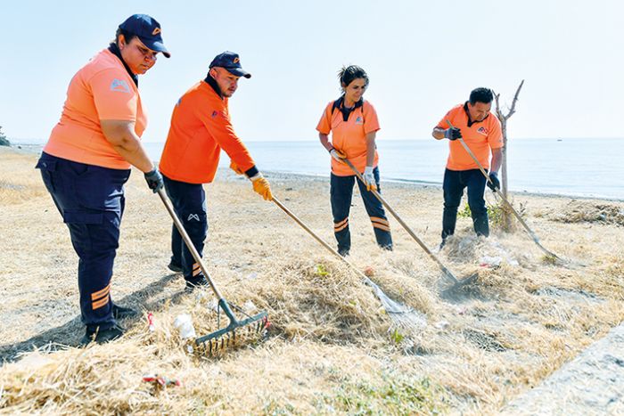 Plajlar temizlenerek yaza hazrlanyor