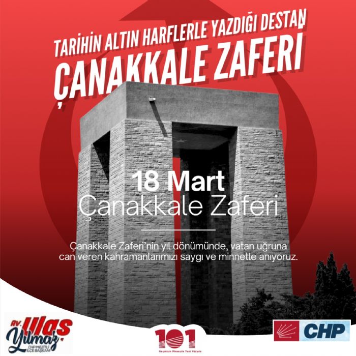 CHP'li Ylmaz'dan anakkale Zaferi Mesaj