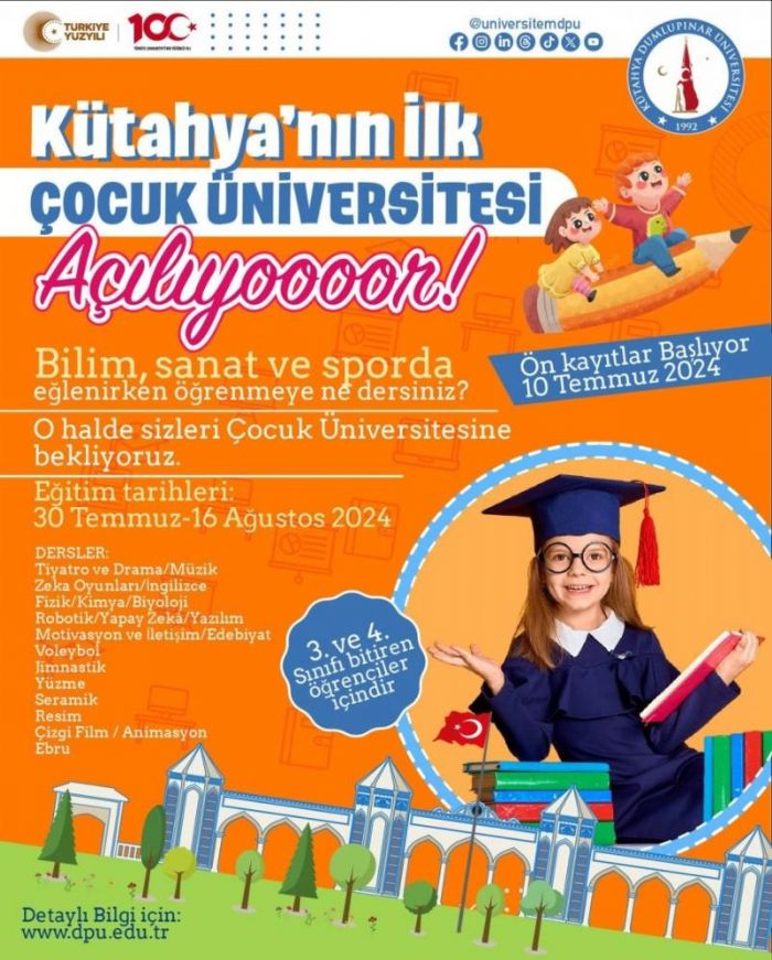 DPܒde Ktahyann ilk ocuk niversitesi alyor