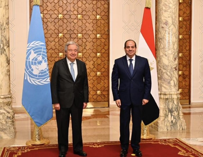 BM Genel Sekreteri Guterres, Msr Cumhurbakan Sisi ile grt