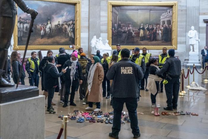 ABD Kongresinde srail protestosu