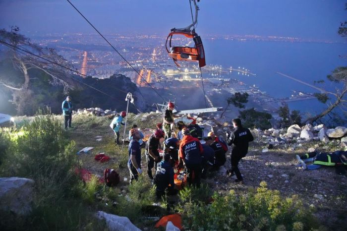 Teleferik kazasnn ilk durumas 11 Haziranda 