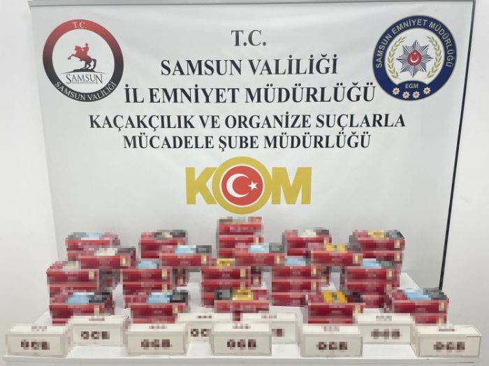 Samsun'da 11 bin 800 adet makaron ele geirildi