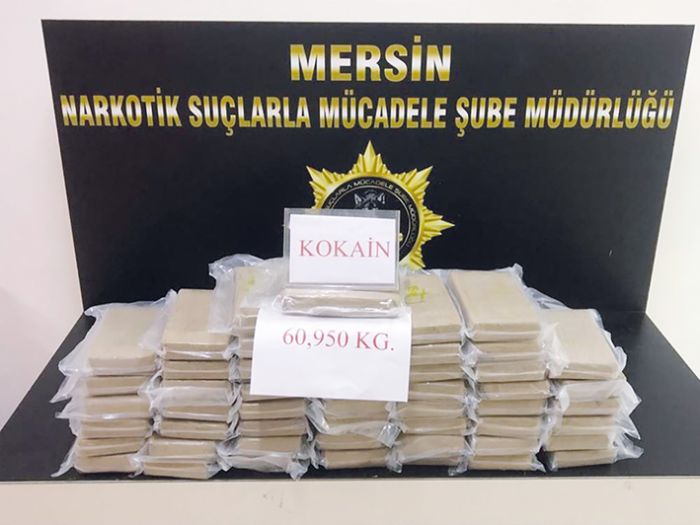 Mersin Limannda 60 kilo kokain ele geirildi