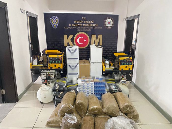 Mersin’de 105 bin 800 kaak makaron ele geirildi