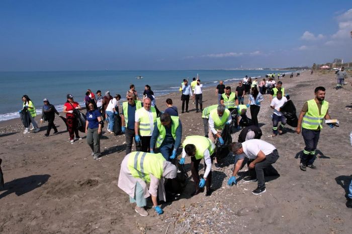 Caretta carettalarn yumurtlama alanlarndan Kazanl sahili temizlendi