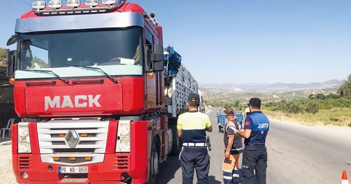 Mersin’de yk tayan aralara denetim