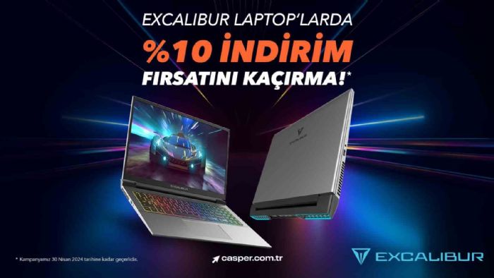 Excalbur gaming laptoplarda Nisan ayna zel indirim frsat