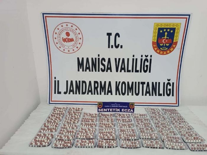 Manisada bin 510 adet sentetik uyuturucu ele geirildi