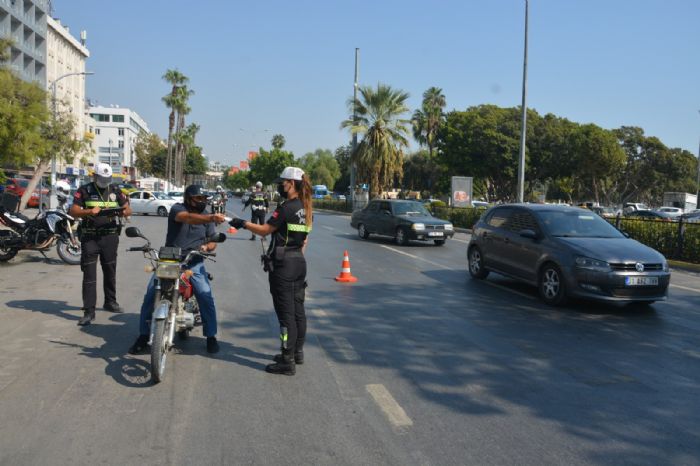 Mersin’de motosiklet denetimi