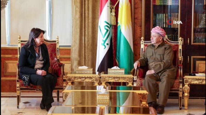 DEM Parti heyeti, KDP lideri Barzani ile grt