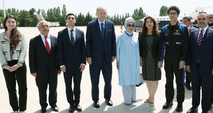 Cumhurbakan Erdoan, Trkiyenin ikinci astronotu Ataseveri kabul etti