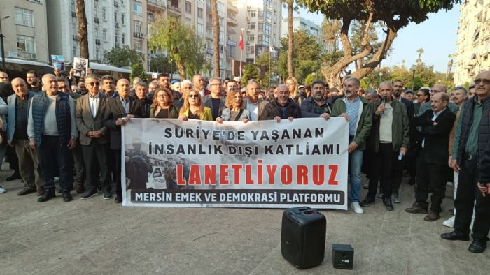 Mersin'de Suriye'deki Saldrlara Protesto: 