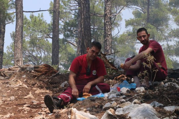 Mersin’deki orman yangnnda soutma almalar devam ediyor