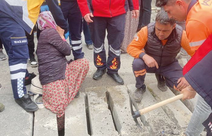 Aya betol mazgala skan kadna, itfaiye ve salk ekipleri seferber oldu