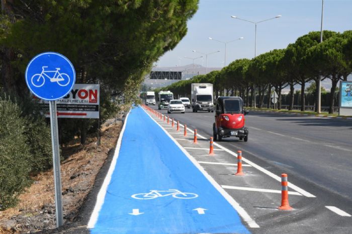 Deirmen Boaz Tabiat Park'na bisiklet yolu yaplyor