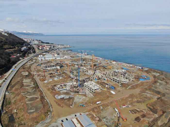 Trabzon ehir Hastanesi inaat ykselmeye balad