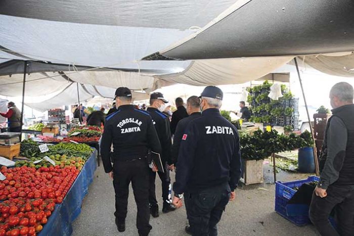 Toroslar zabtasndan, semt pazarlarnda etiket ve terazi denetimi