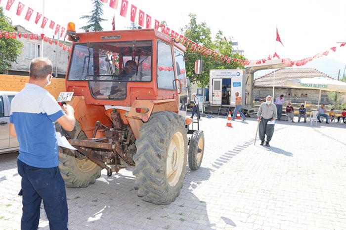 Hasat dneminde ara muayene hizmeti iftinin ayana geldi