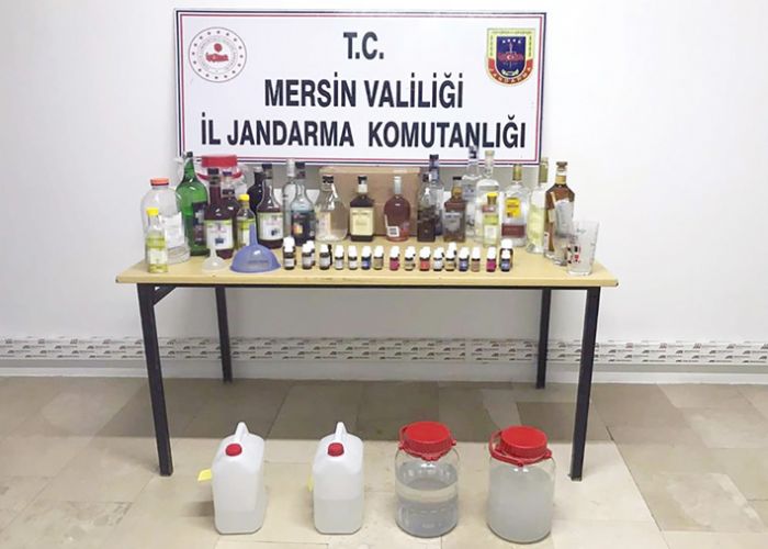 Mersin’de 106 litre sahte iki ele geirildi