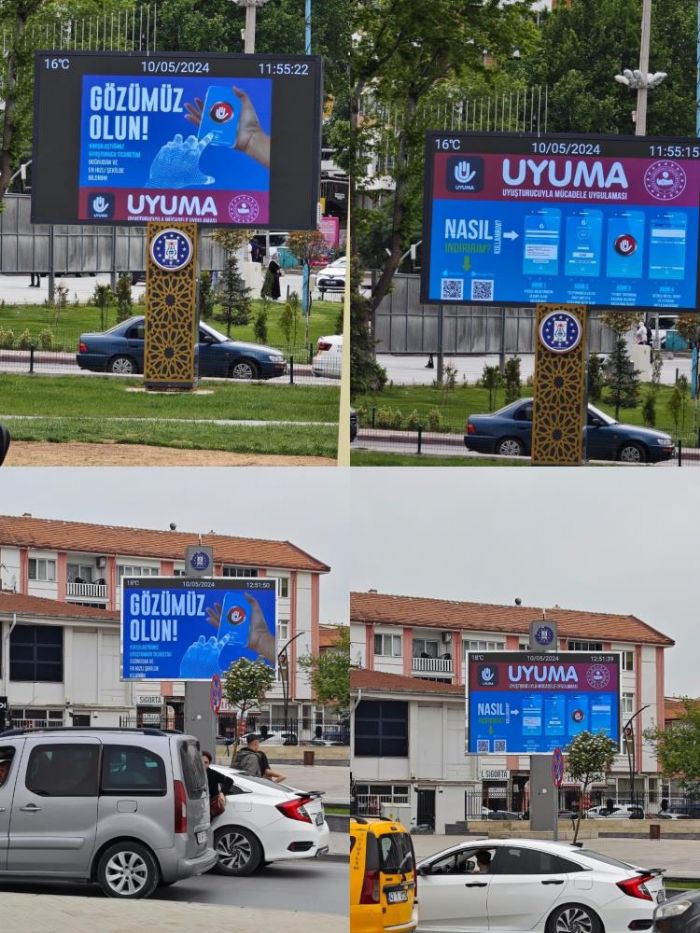 Elektronik billboardlarda UYUMA uygulamas