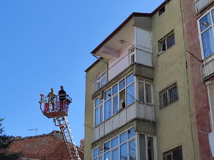 Elaz'da Mahsur Kalan Kedi, HAYD ve tfaiye Ekipleri Tarafndan Kurtarld!