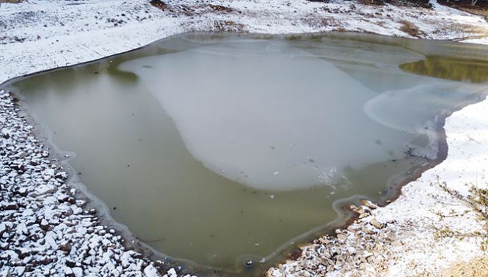 Sulama gleti dondu, aalarda buz sarkt olutu