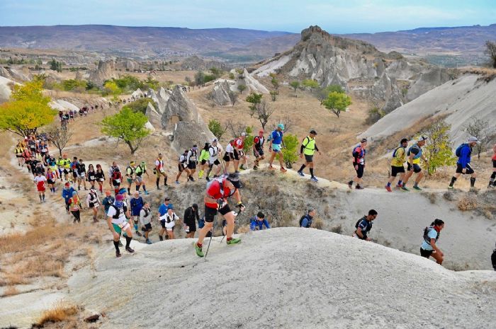  Kapadokyann kalbi hafta sonu Ultra-Trail kousu iin att