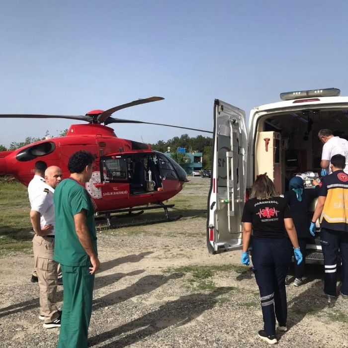 Kalp hastal olan bebek, ambulans helikopterle Ankara'ya sevk edildi