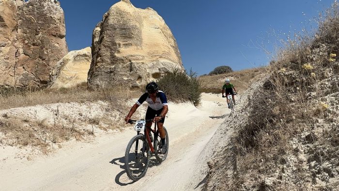 Kapadokyada 35 kilometre pedal evirdiler   