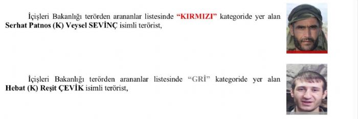 rnakta paramotor kullanarak saldr hazrlna girien 4 terristin kimlikleri tespit edildi