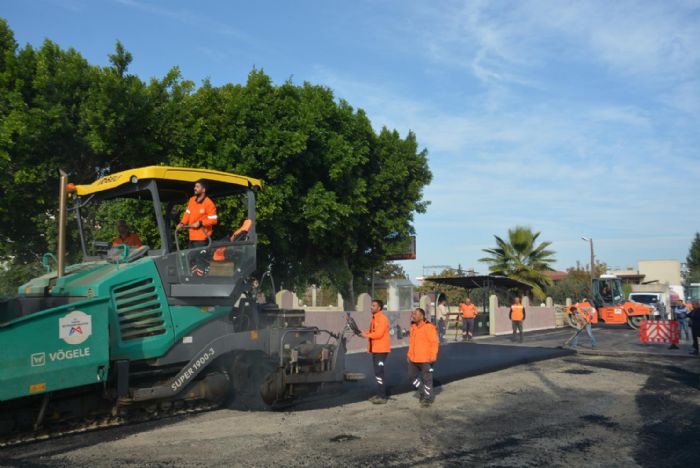 Bykehirin Yenicede asfaltlama almalar sryor