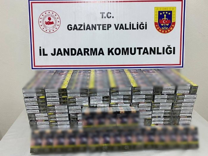 Gaziantepte 330 bin TLlik kaak sigara operasyonu