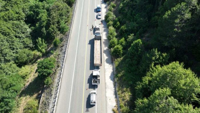 Krklareli’nde dronlu trafik denetimi