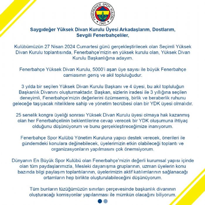 Sevil Becan, Fenerbahe Yksek Divan Kurulu Bakanlna aday olduunu duyurdu