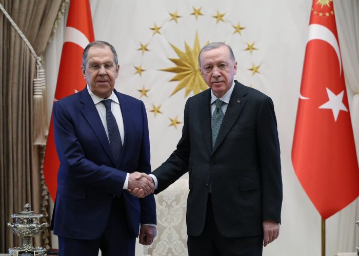 Cumhurbakan Erdoan, Rusya Dileri Bakan Lavrov'u kabul etti