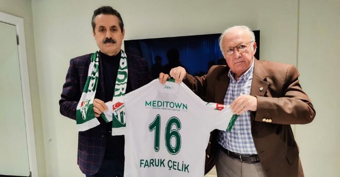 Bursaspor Bakan Sinan Br, Faruk elik'i ziyaret etti