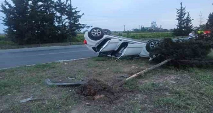 Mersin trafik kazasnda altnc srada