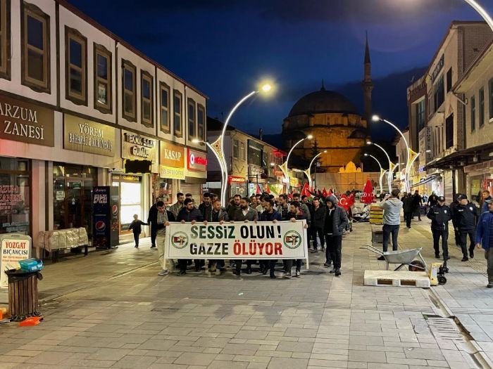 Yozgatta srailin saldrlar protesto edildi