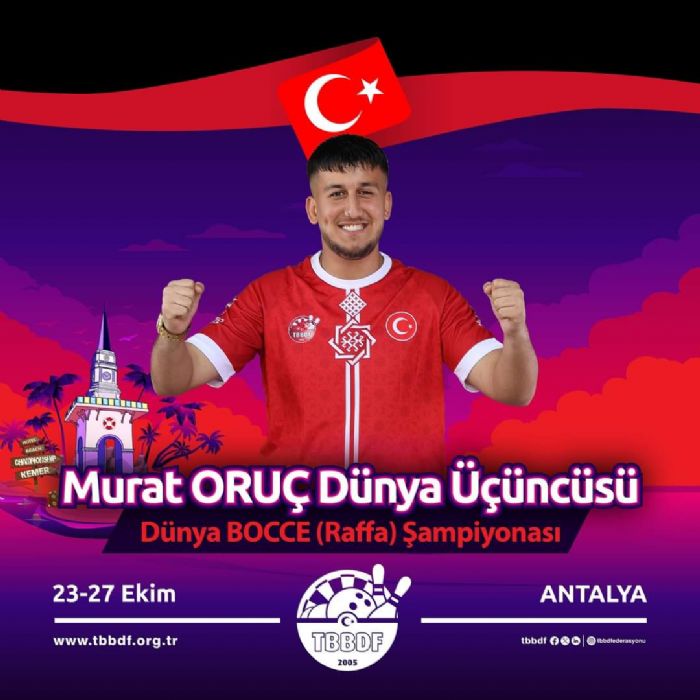 Mersinli Milli Sporcu Murat Oru Dnya 3ncs oldu