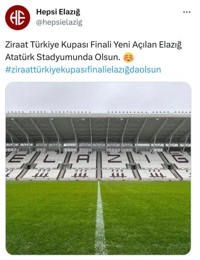 Elazl taraftarlar, Trkiye Kupas finalinin Elazda oynanmas iin kampanya balatt