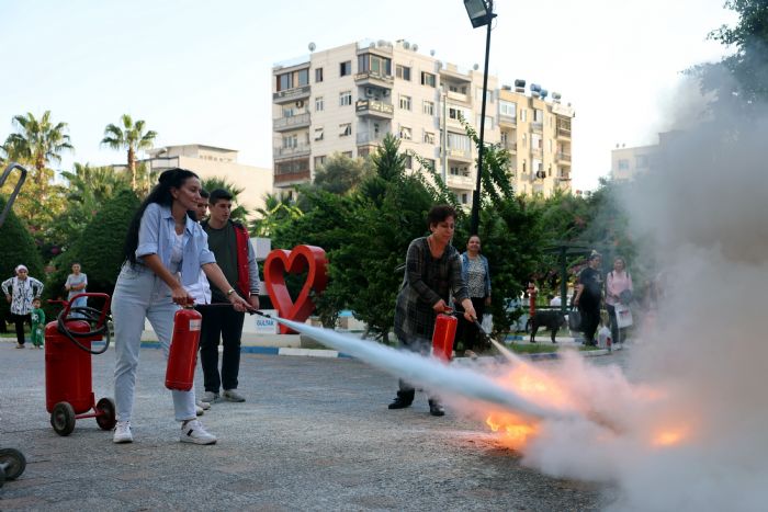 Akdenizden deprem ve yangn tatbikat