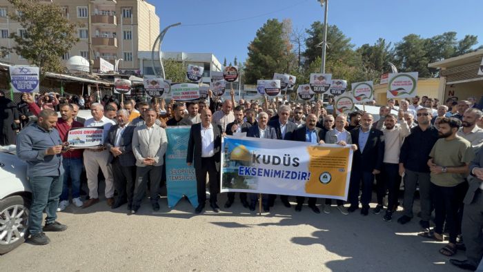 Silopi halk srail'i protesto etti